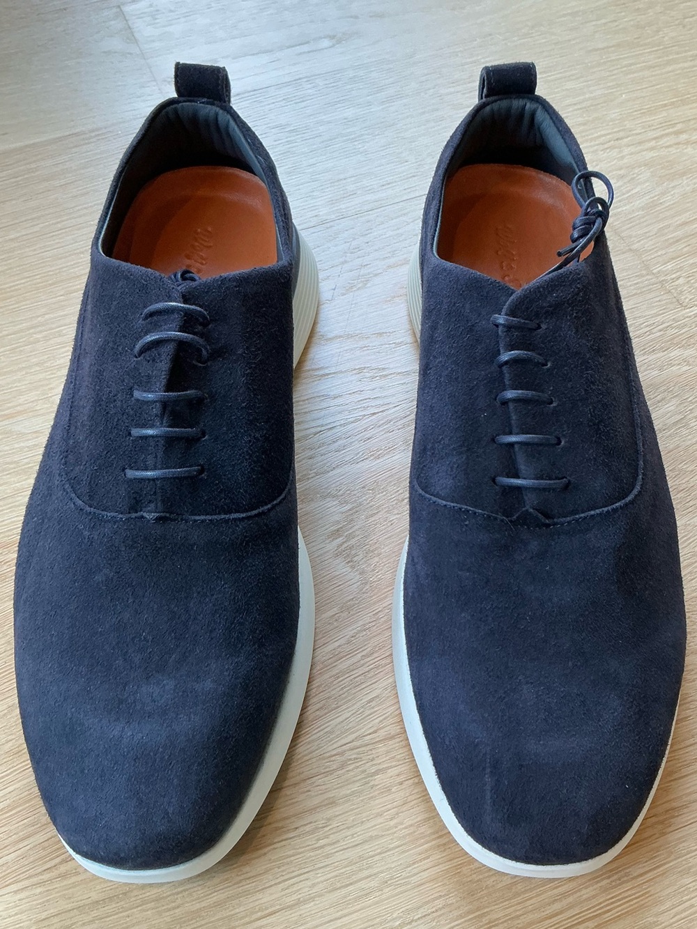 Wolf & Shepherd Crossover Longwing Men’s Navy Suede Oxford Lace Shoe Size 9.5